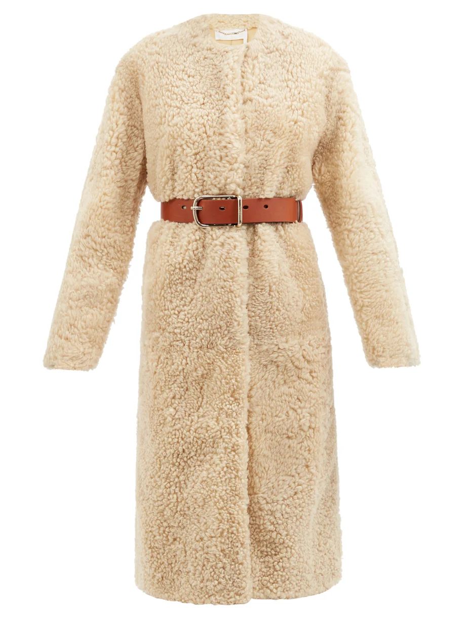 Belted shearling coat | Matches (US)