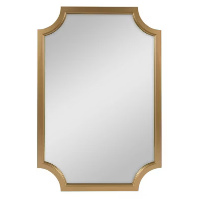 24" x 36" Hogan Framed Scallop Wall Mirror Gold - Kate and Laurel | Target