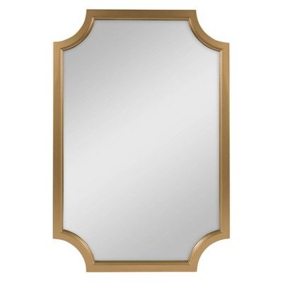 24" x 36" Hogan Framed Scallop Wall Mirror Gold - Kate and Laurel | Target