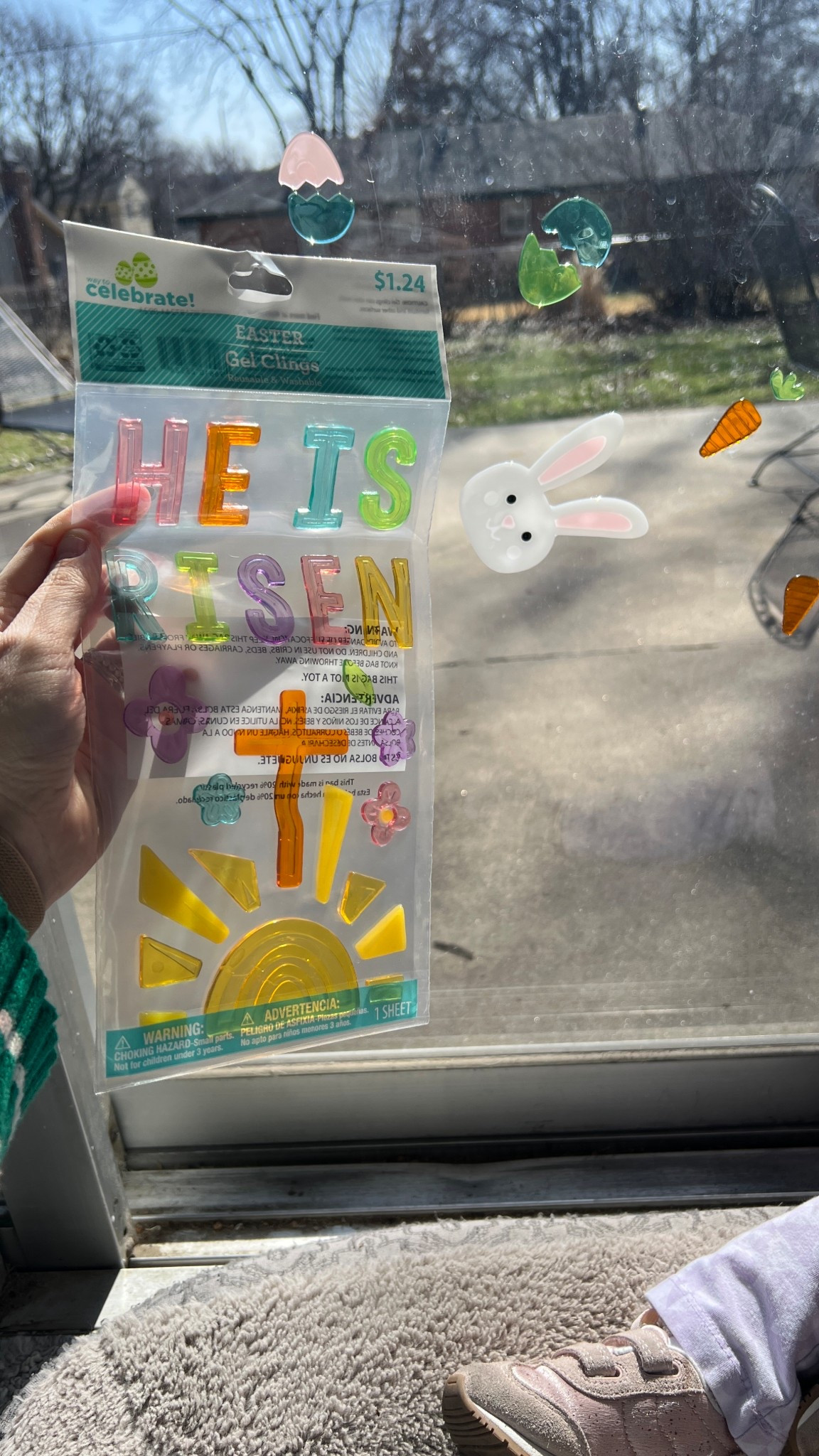 a great 2 year old activity! these window clings are $1.24 from walmart - perfect for adding to an easter basket! 

#LTKKids #LTKFamily #LTKSpringSale