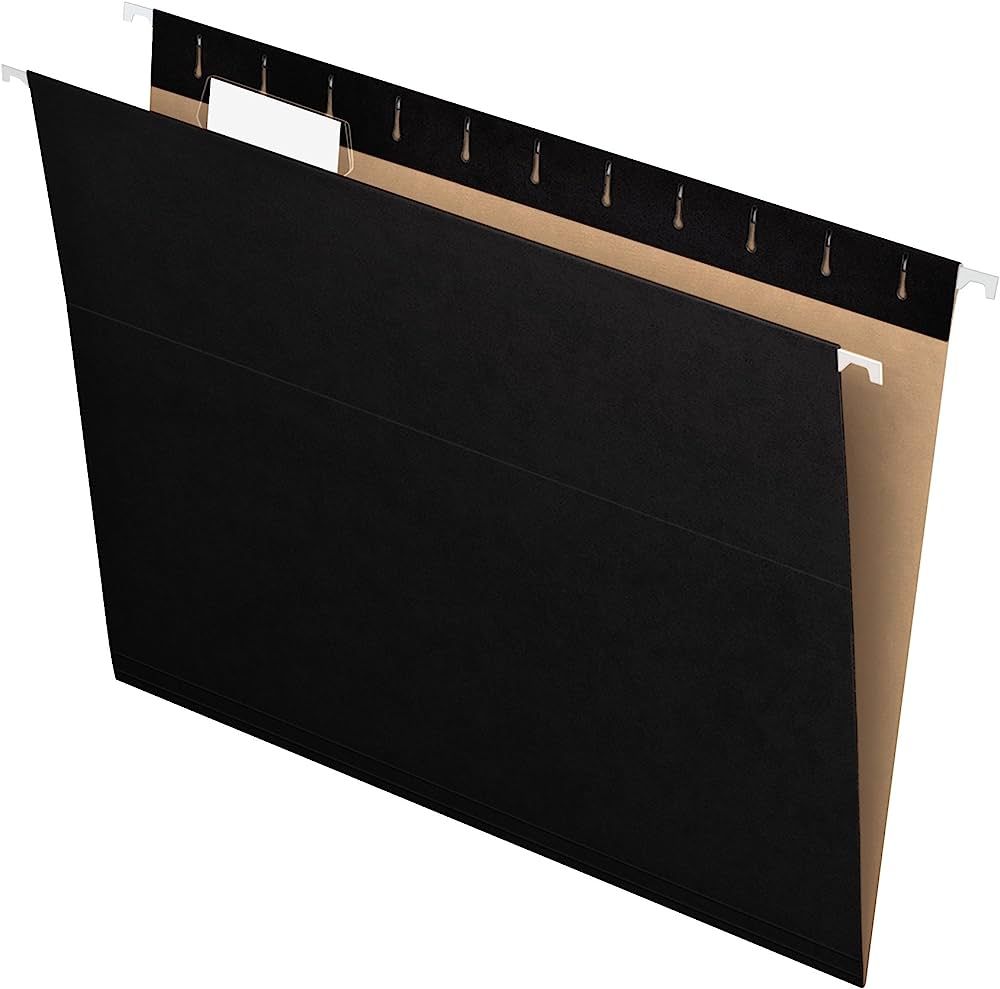 Pendaflex Recycled Hanging Folders, Letter Size, Black, 1/5 Cut, 25/BX (81605) | Amazon (US)