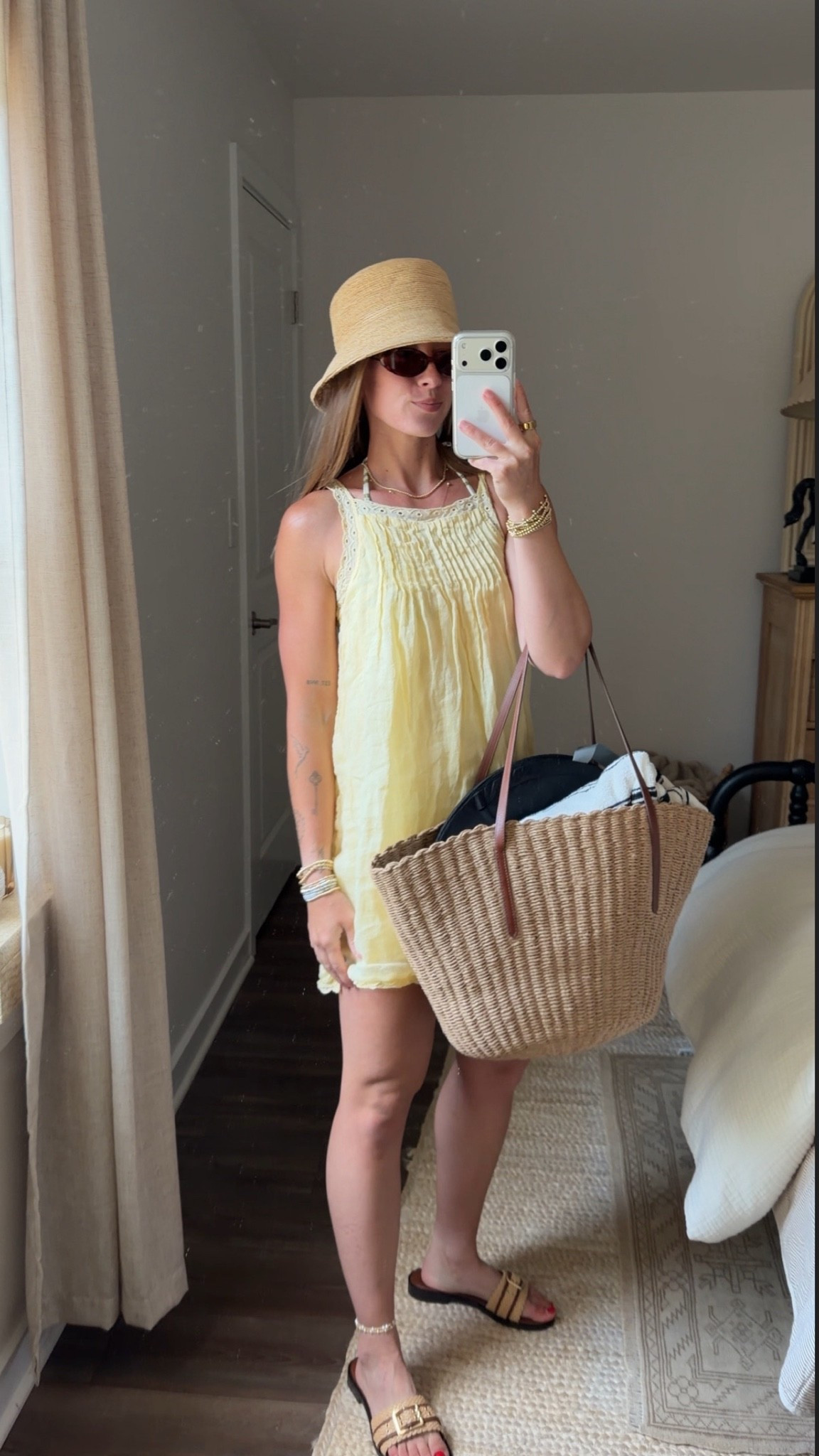 7/16/26 Summer Pool Outfit

My go-to pool day outfit lately ☀️🤍 Wearing my J.Crew cover-up dress over my favorite Aerie swimsuit, paired with my Lack of Color hat, Aire sunglasses, J.Crew woven bag, and matching sandals. An effortless look that’s perfect for pool days, beach vacations, and sunny summer afternoons. Everything I can link is linked here ✨

#LTKootd #LTKSeasonal