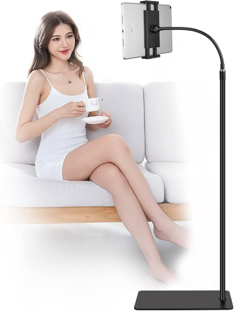 Lucky Trip Tablet Floor Stand，360-degree Rotatable Metal Tablet Holder with Flexible Gooseneck ... | Amazon (US)