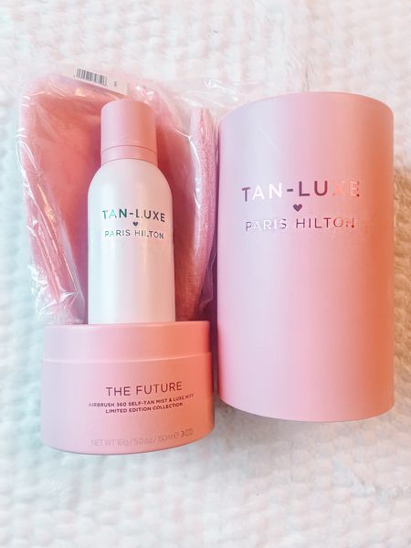 I am SO excited to try this new spray tan! 

This limited edition duo delivers a professional-grade spray tan at home and year-round summer vacation skin.

An ultra-lightweight, clear Self-Tan Water in a 360 airless mister for a flawless, sun-kissed glow.

Tan-Luxe’s NEW Triple Tan+ Technology penetrates deeper, develops faster and lasts longer – all while working with your own skin tone for the ultimate tailor-made tan.
It comes with the prettiest pink tanning glove too! Review to follow soon!
Beauty, tan, tanning. Tanner, self tan, spray tan, Ulta, Summer

#LTKFindsUnder50 #LTKBeauty #LTKSeasonal