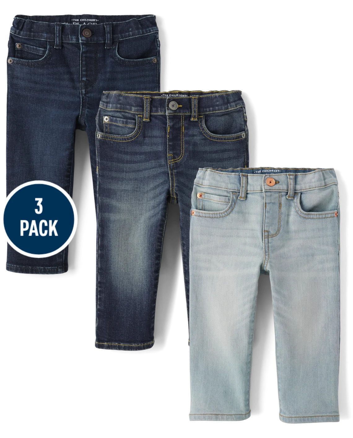 Baby And Toddler Boys Straight Jeans 3-Pack - multi | The Children's Place