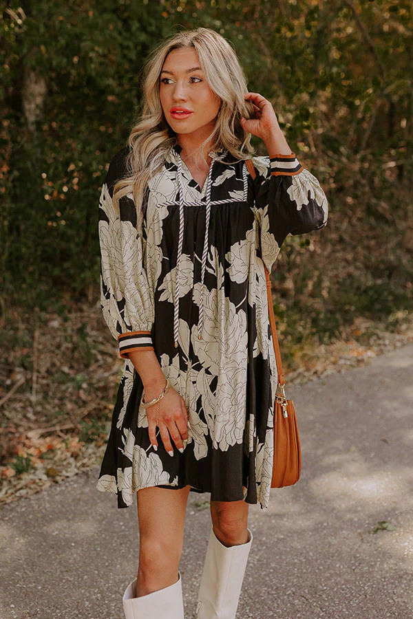 Vineyard Stroll Floral Mini Dress | Impressions Online Boutique