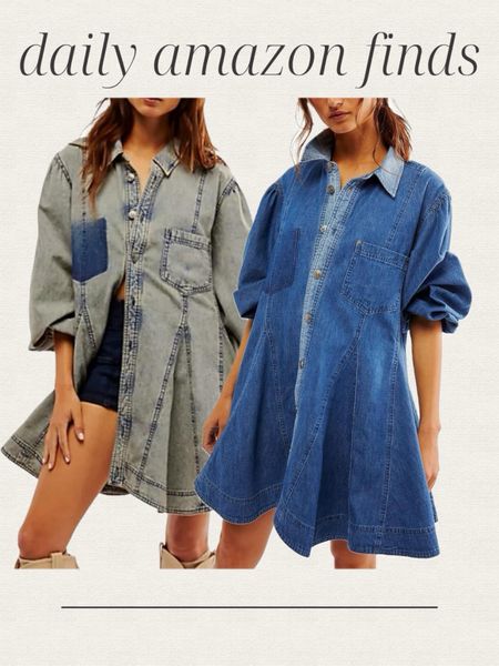 Daily Amazon finds, denim dress, Free People inspired, spring outfits, casual outfits 

#LTKSeasonal #LTKStyleTip #LTKFindsUnder50