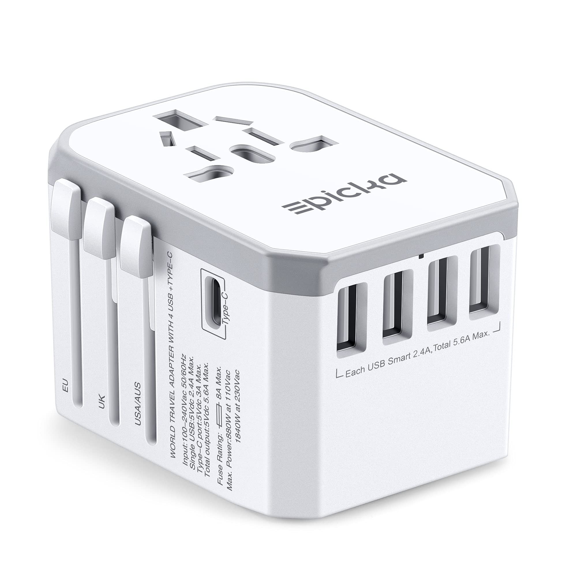 Universal Travel Power Adapter - EPICKA All in One Worldwide International Wall Charger AC Plug A... | Amazon (US)