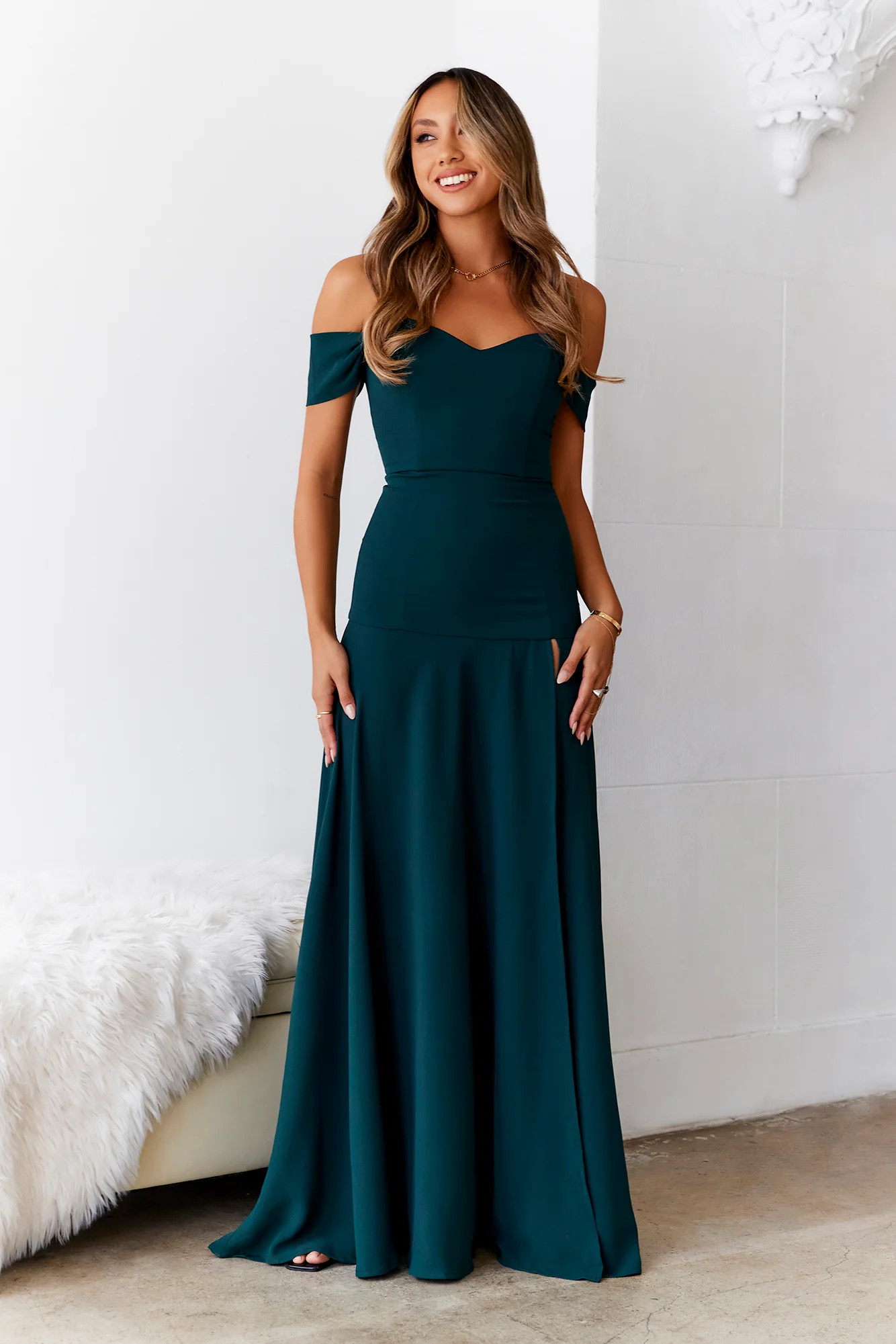 Blushing Cinderella Maxi Dress Green | Hello Molly (US)