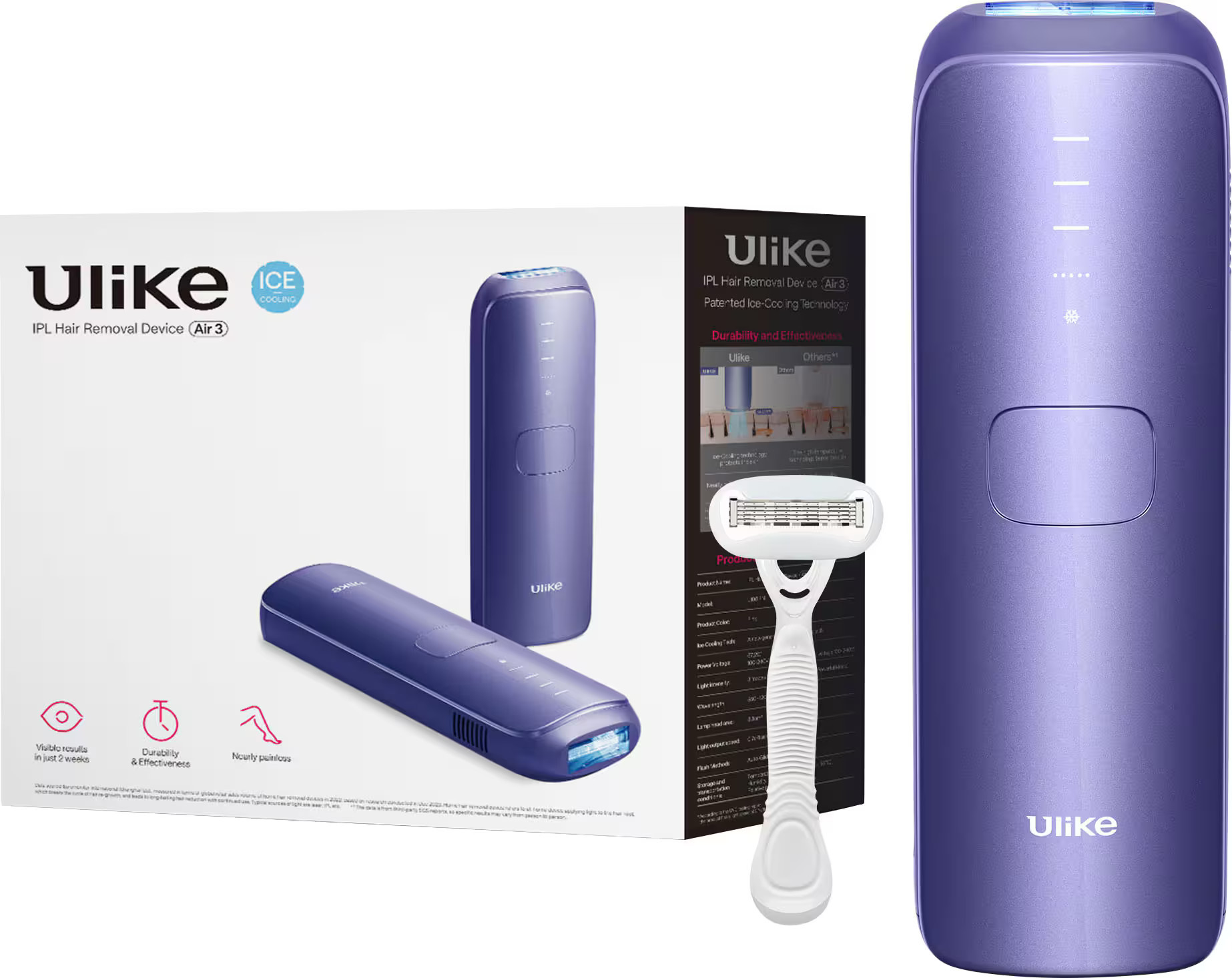 Ulike - Ice Cooling At-Home Hair Removal Device Air 3 - Purple | Best Buy U.S.