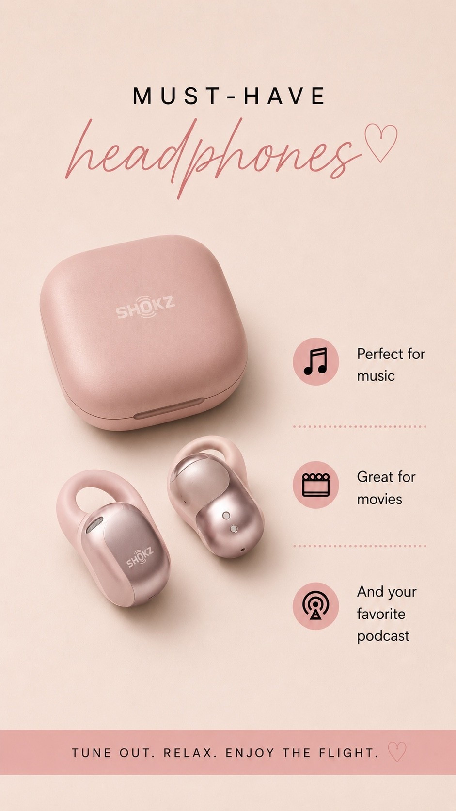 These little Shokz headphones have officially earned a permanent spot in my bag 💕🎧
Perfect for race days, travel days, podcast binges, and getting things done without bulky headphones. Plus… the pink is too cute not to share. ✨

Linked my exact pair here 👇
#LTKtech #LTKfinds #Shokz #AmazonFinds #HeadphoneFinds #PinkAesthetic #PodcastGirlies