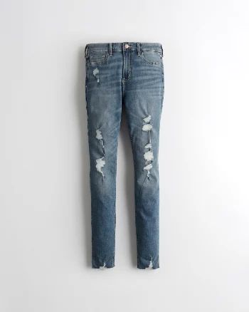 Girls Classic Stretch High-Rise Super Skinny Jeans from Hollister | Hollister (US)
