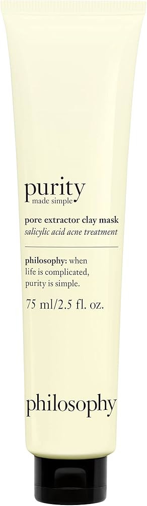philosophy purity made simple pore extractor clay face mask - with purifying white kaolin clay, s... | Amazon (US)