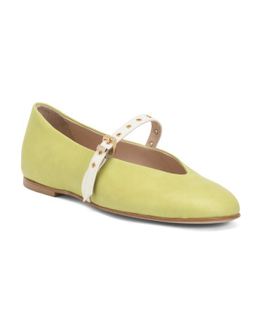 Made In Italy Leather Ballerina Shoes | TJ Maxx