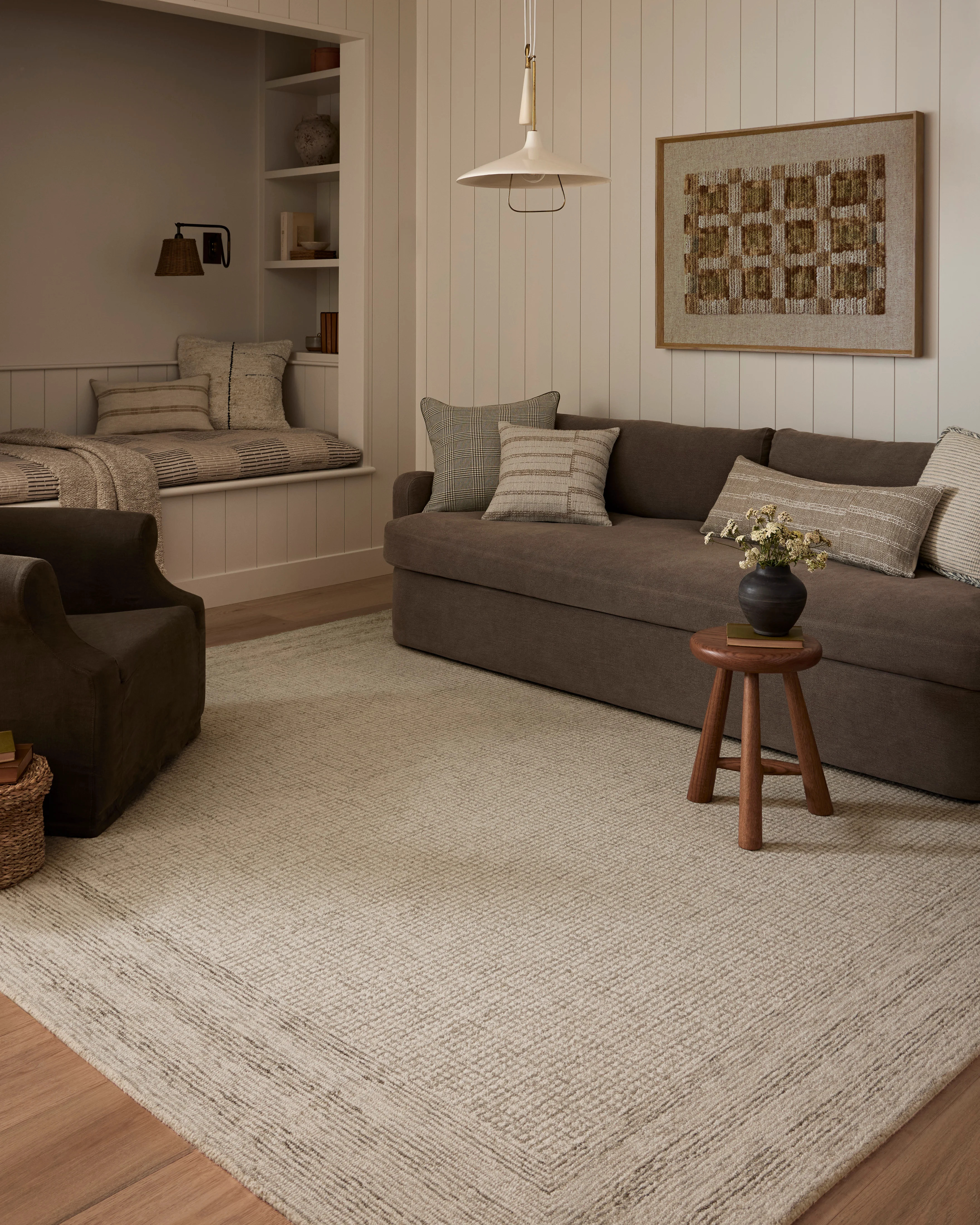 Windsor WIN-01 Ivory/Stone Wool Hand-Tufted Area Rug | Rugs Direct