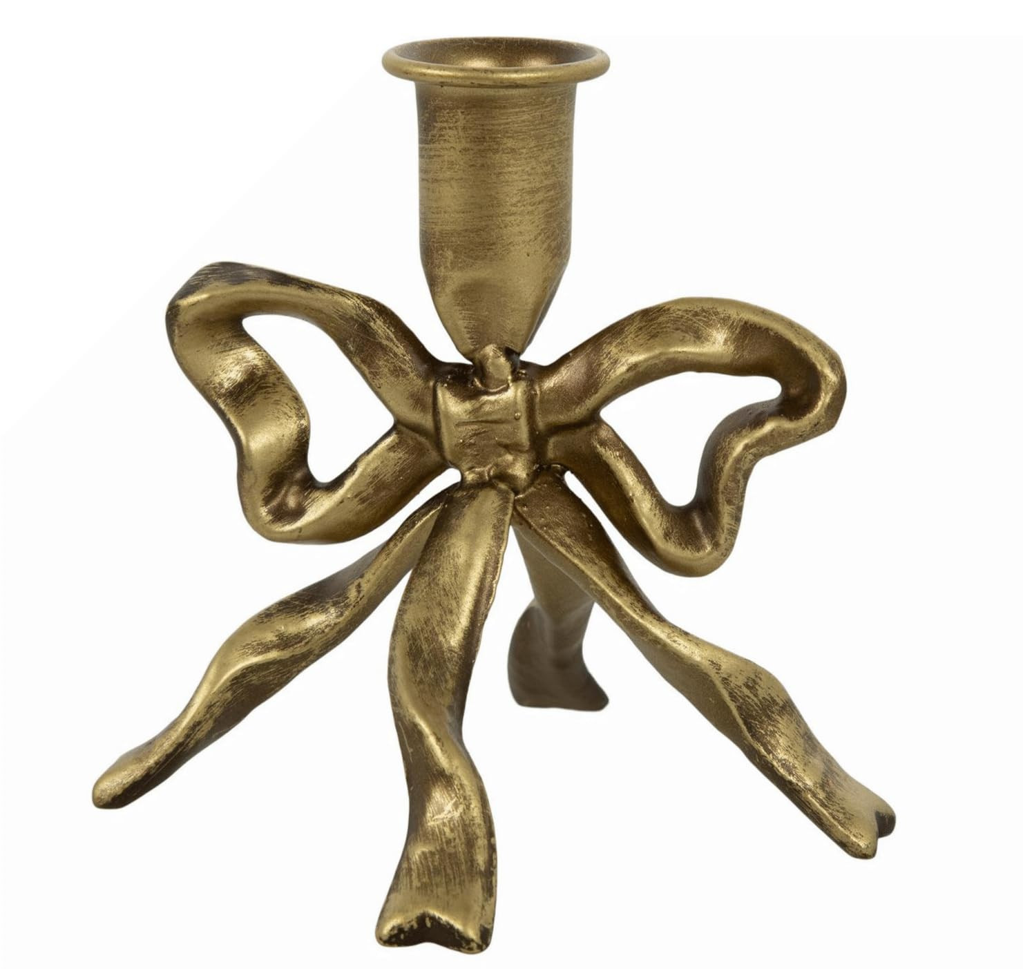 Hobby Lobby Gold Bow Metal Taper Candle Holder, 5" H x 4.81" W, Gold, Decorative Candle Holders f... | Amazon (US)