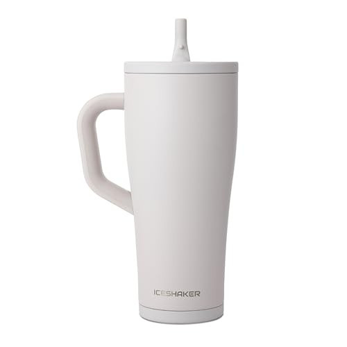 Ice Shaker 32 oz Tumbler with Handle and Straw | 32oz Sandy Beach | Cold for 30+ Hours | 2-in-1 Tumbler Shaker Bottle | Odor-Free 32 ounce Bottle for Water, Protein Shakes, Smoothies, Cocktails | Amazon (US)