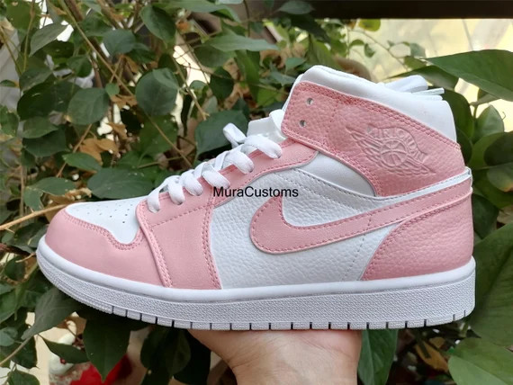 Air Jordan 1s Custom Sneaker Pink - Air Jordan One Nike Custom Sneakers - AJ1 Custom Color | Etsy (US)