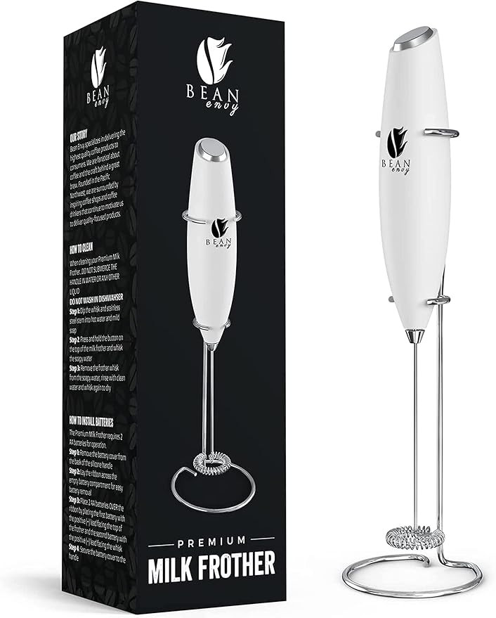 Bean Envy Milk Frother Handheld for Coffee - Electric Hand Blender, Mini Drink Mixer Whisk & Coff... | Amazon (US)
