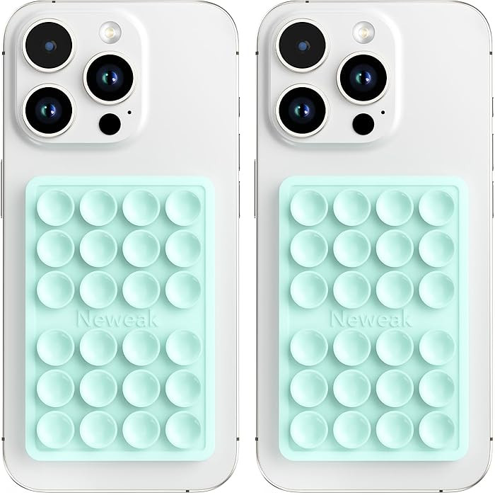 2 Pack Silicone Suction Phone Case Adhesive Mount, Silicone Sticky Holder for iPhone and Android,... | Amazon (US)