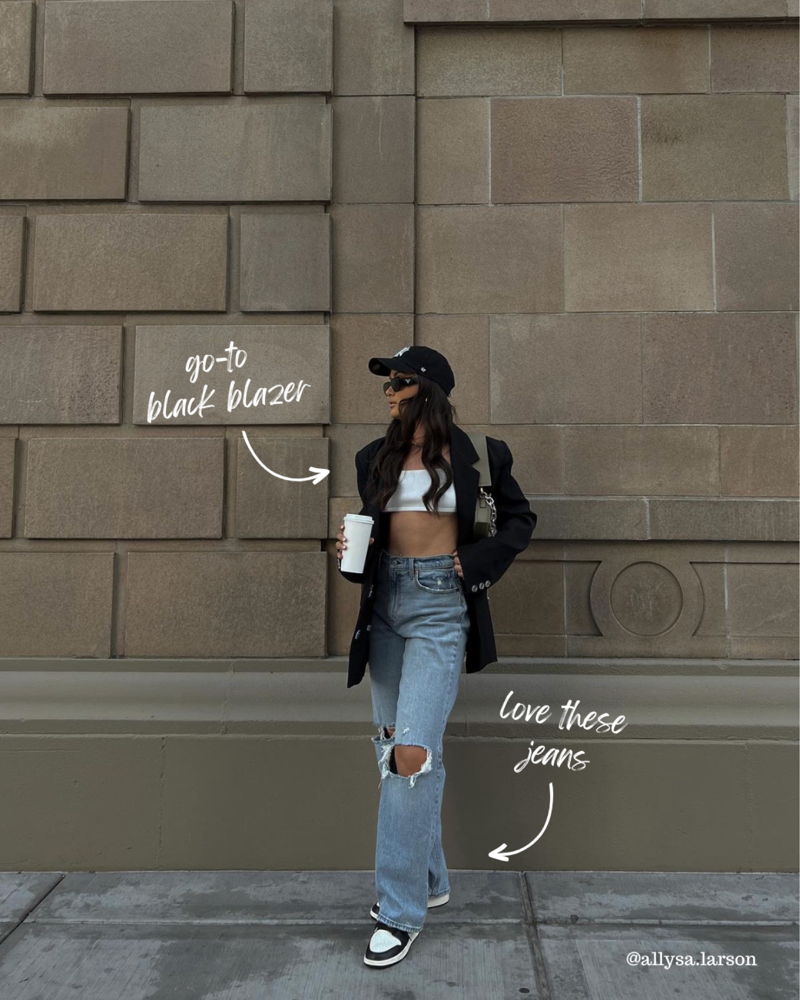 Casual outfit, blazer outfit, Abercrombie denim sale, jeans, ripped jeans, sneakers 

#LTKStyleTip #LTKxAF #LTKSaleAlert