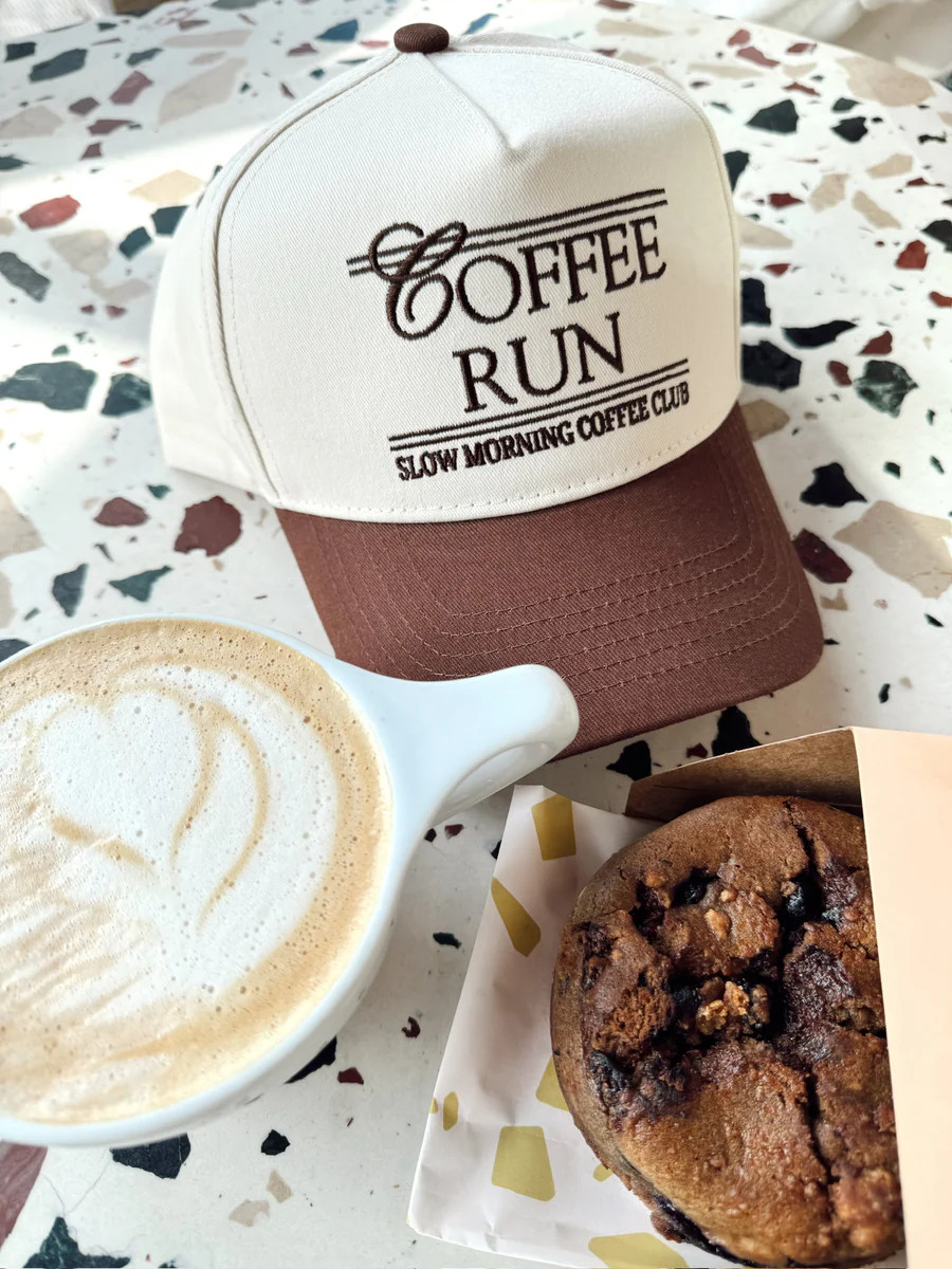 Coffee Run - Brown Vintage Trucker Hat - PREORDER | KenzKustomz