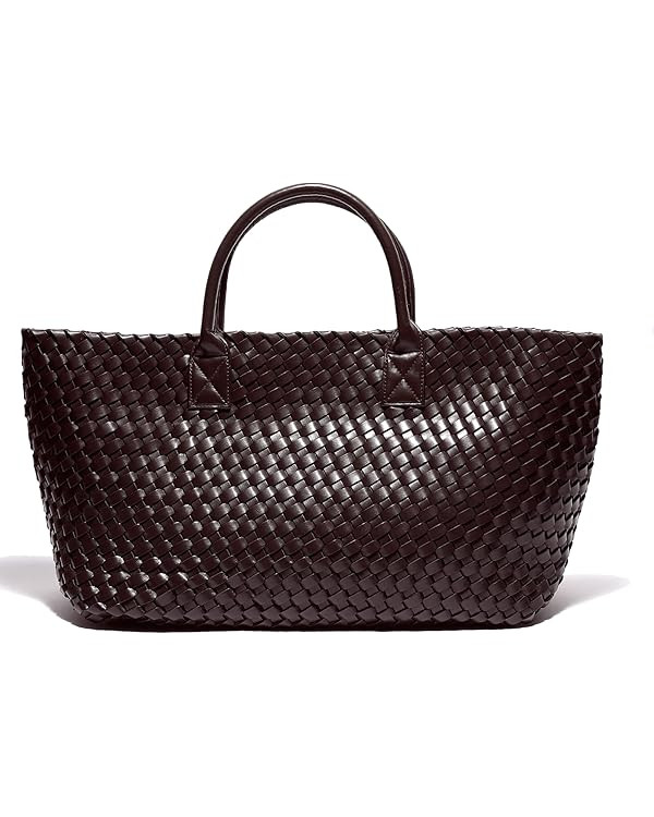 Woven Bag Shopper Bag Travel Handbags and Purses Women Tote Bag Large Capacity Shoulder Fashion B... | Amazon (US)