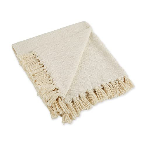 DII Rustic Farmhouse Cotton Diamond Blanket Throw with Fringe for Chair, Couch, Picnic, Camping, ... | Amazon (CA)