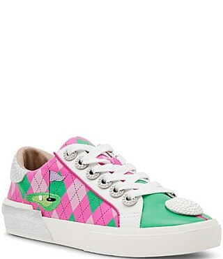 Betsey Johnson Sherrie Argyle Golf Print Sneakers - 9 | Dillard's