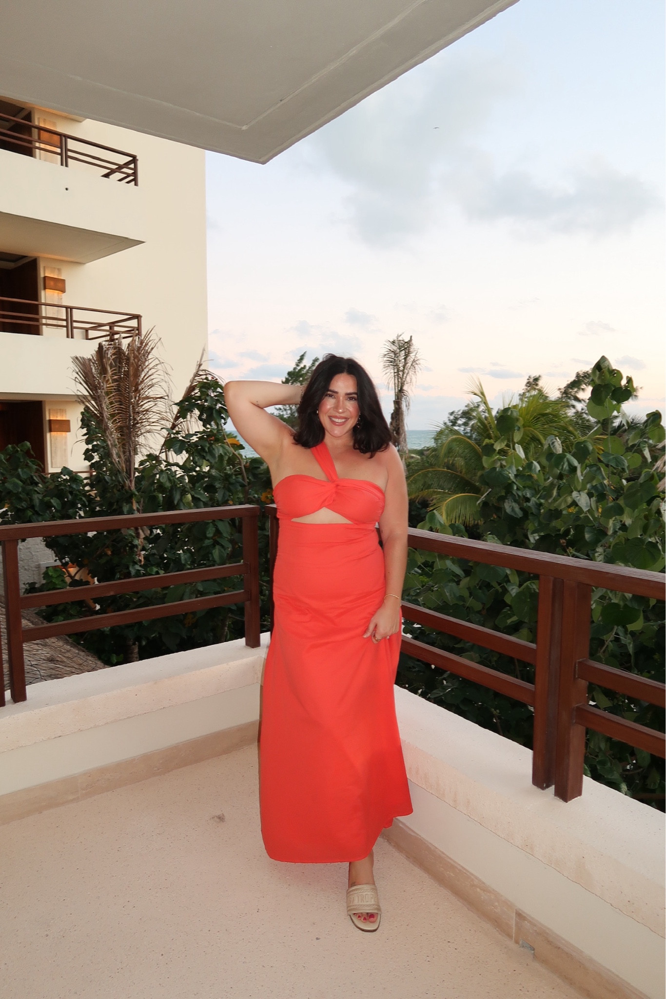 Vacation dress, size L. No stretch. Size up half a size if in between. I’m wearing cakes with it. I’m 5’4 and it just hits top of feet. 

Spring break outfit, Resort wear, vacation dress, travel look, Europe outfits, Mexico outfits, wedding guest dress. Midsize. 

#LTKWatchNow #LTKWedding #LTKStyleTip