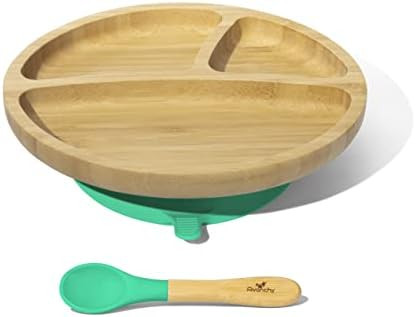 Avanchy Toddler Suction Plates for Babies & Toddlers, 100% Bamboo & Silicone, Plate Stay Put with... | Amazon (US)