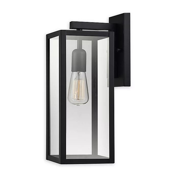 Globe Electric Hurley Wall-Mount Outdoor Light in Matte Black | Bed Bath & Beyond