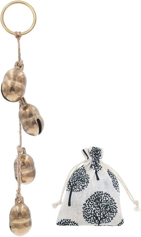 Brass Rustic Hanging Bells for Door Knob Decoration, Vintage Home Garden Decor Shopkeepers Bell o... | Amazon (US)
