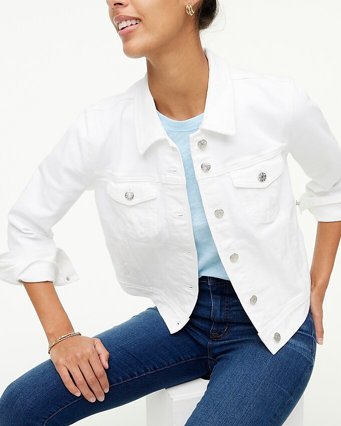 Classic white denim jacket | J.Crew Factory