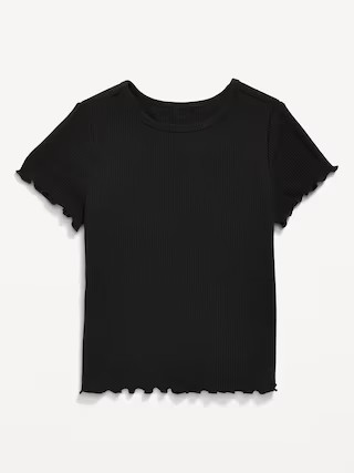 Short-Sleeve Lettuce-Edge T-Shirt for Toddler Girls | Old Navy (US)