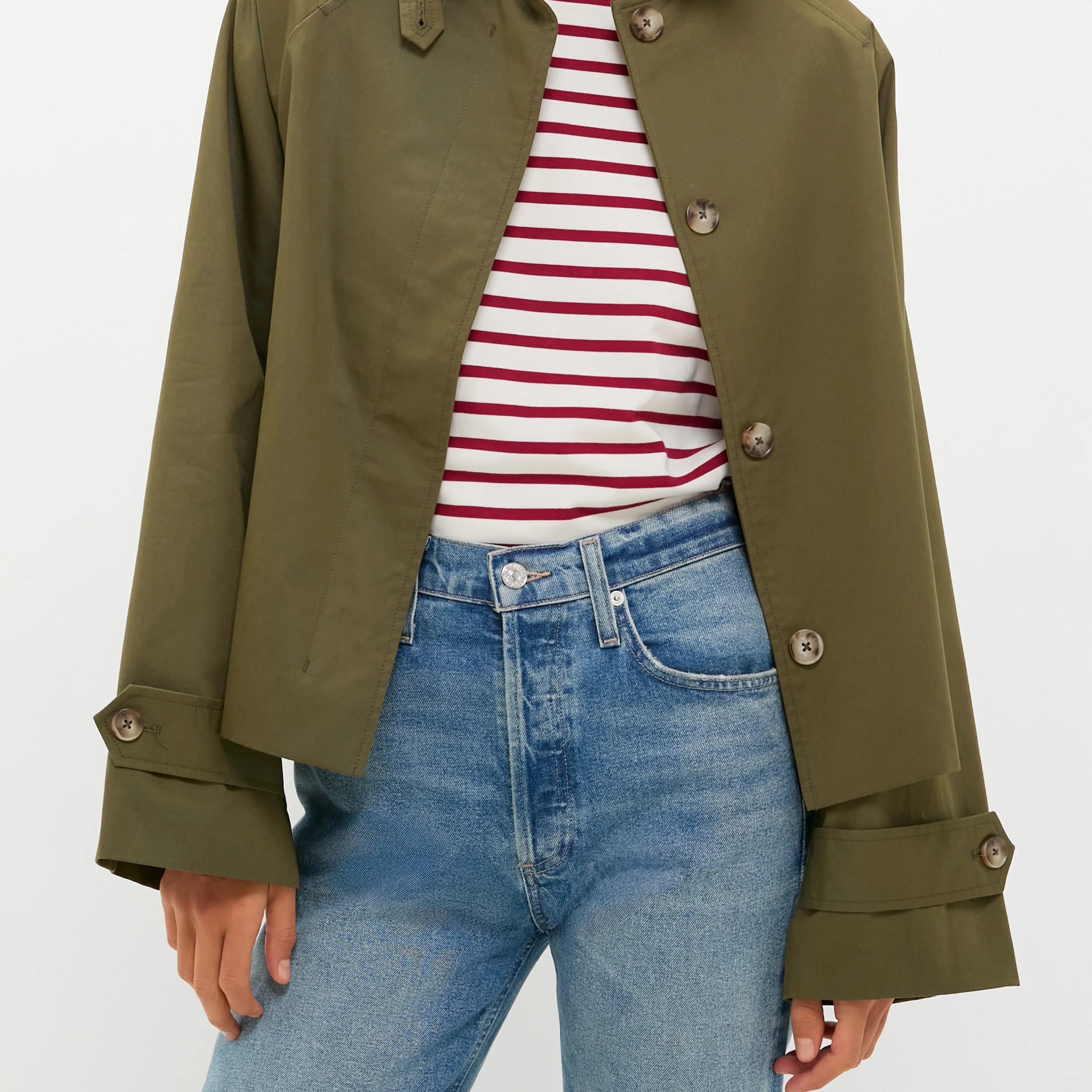 Olive Drew Short Trench Coat | Tuckernuck (US)