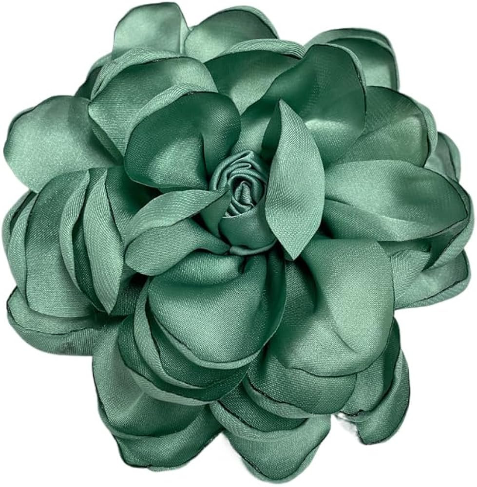 Dainty Fabric Rose Flower Large Brooch Lapel Pins Delicate Elegant Handmade Flower Brooches Pin C... | Amazon (US)