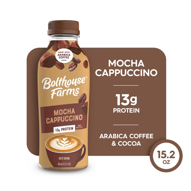 Bolthouse Farms Perfectly Protein Coffee, Mocha Cappuccino, 15.2 fl. oz. Bottle | Walmart (US)