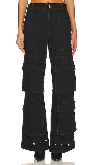 Pamela Oversized Cargo Pants in Washed Gray | Revolve Clothing (Global)