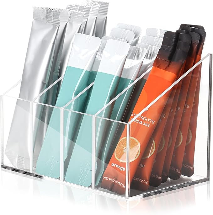 Water drink Packet Holder Water Flavor Packet Storage Container Water Flavor Packet Organizer Sto... | Amazon (US)
