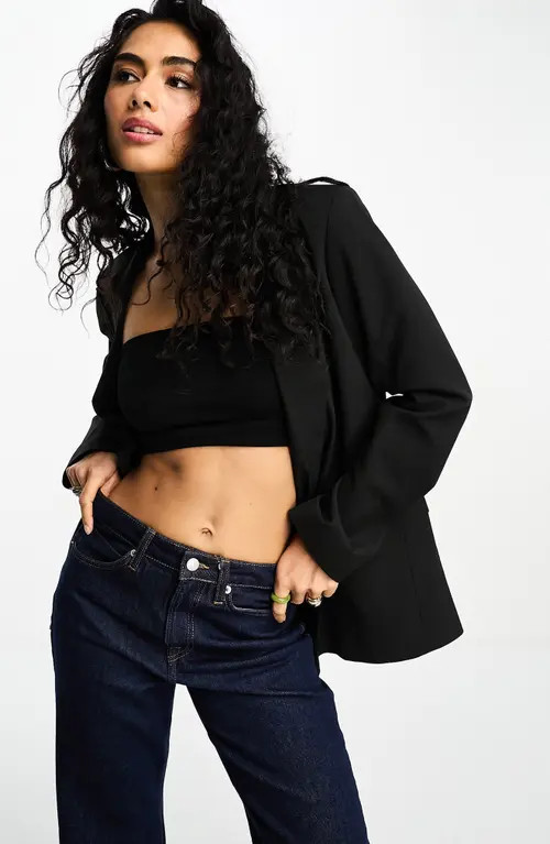 ASOS DESIGN Relaxed Blazer in Black at Nordstrom, Size Medium | Nordstrom