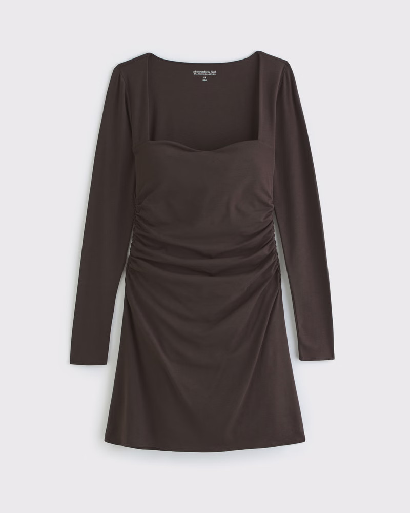 Women's Long-Sleeve Sweetheart Mini Dress | Women's New Arrivals | Abercrombie.com | Abercrombie & Fitch (UK)