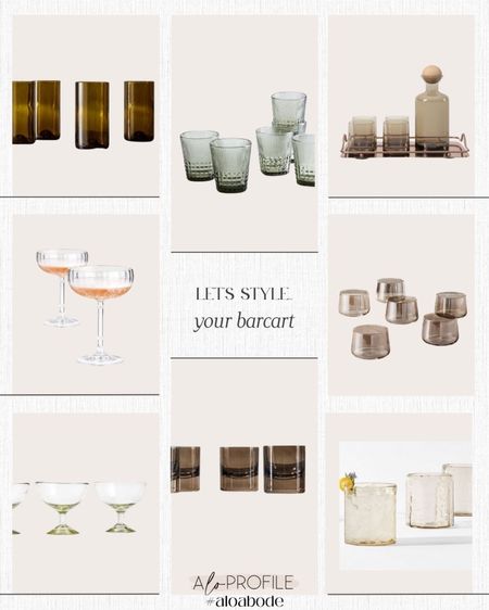 Barcart Styling // wine glasses, cocktail glasses, pretty glassware, wine glass, home bar decor, barcart decor, stemless glasses, decanteurs, whiskey glasses, party decor, cocktail hour, happy hour, hosting decor, hosting accessories

#LTKhome