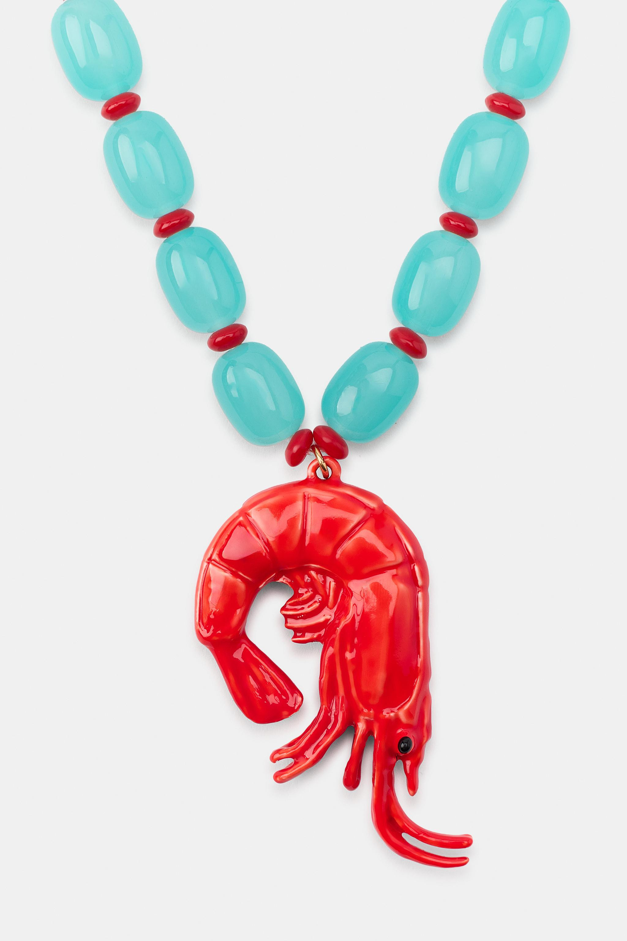 SHRIMP BEAD NECKLACE | Zara UK
