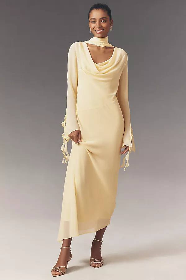 Cristobal Cowl-Neck Maxi Dress | Anthropologie (US)