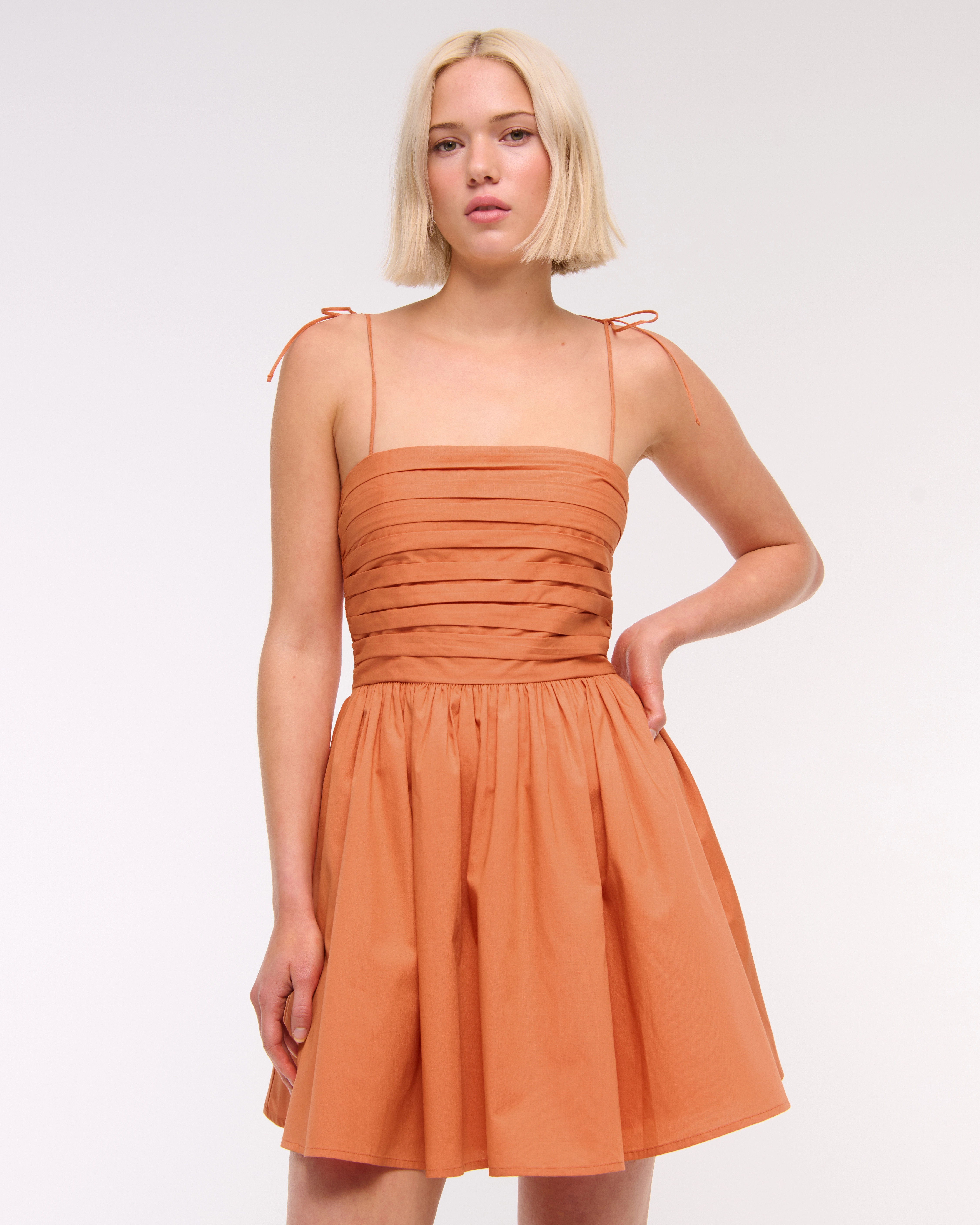 The A&F Emerson Tie-Strap Mini Dress | Abercrombie & Fitch (US)