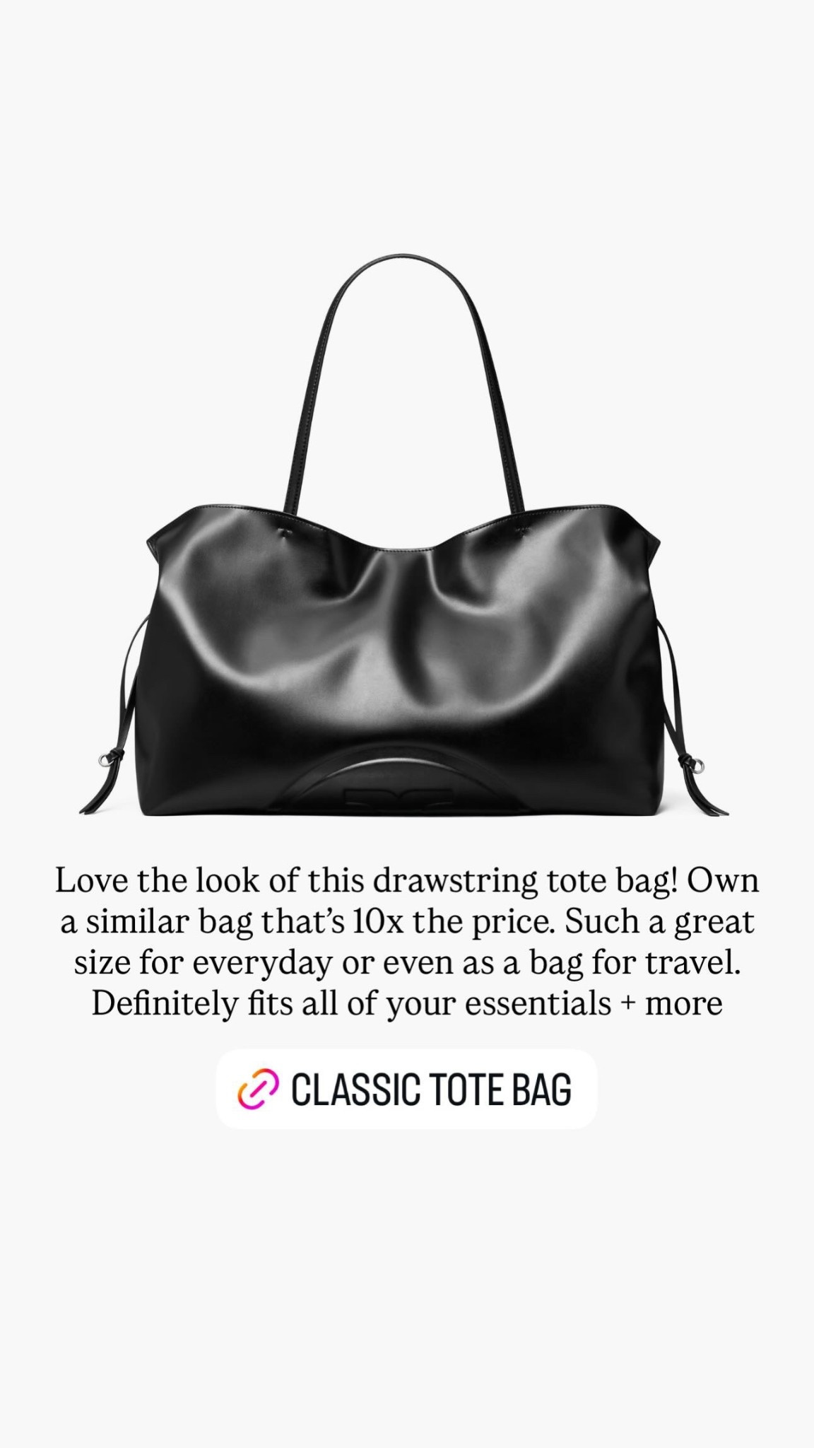 Love the look of this drawstring tote bag! Own a similar bag that's 10x the price. Such a great size for everyday or even as a bag for travel. Definitely fits all of your essentials + more

#LTKBeauty #LTKootd #LTKgrwm