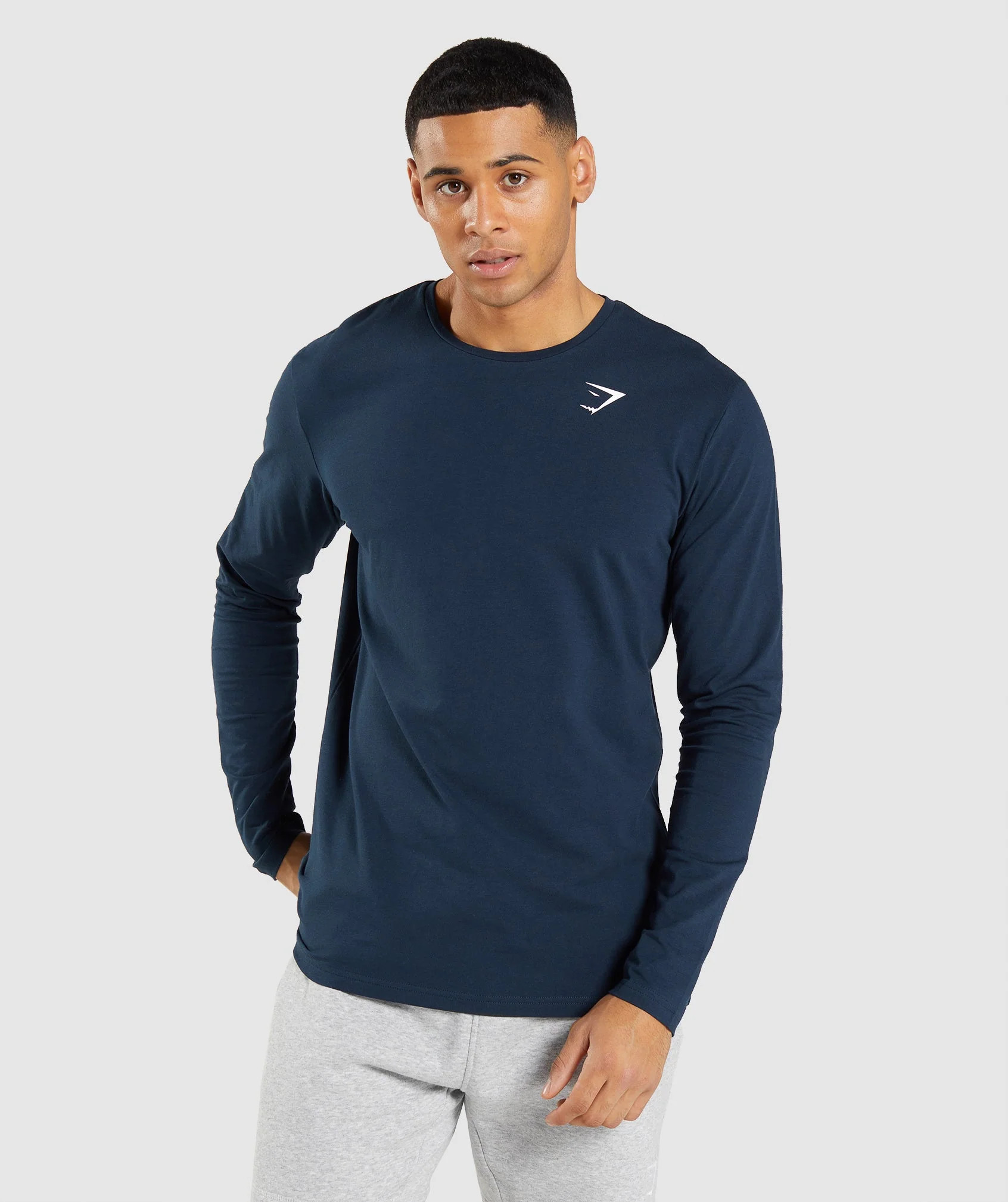Gymshark Essential Long Sleeve T-Shirt - Navy | Gymshark US