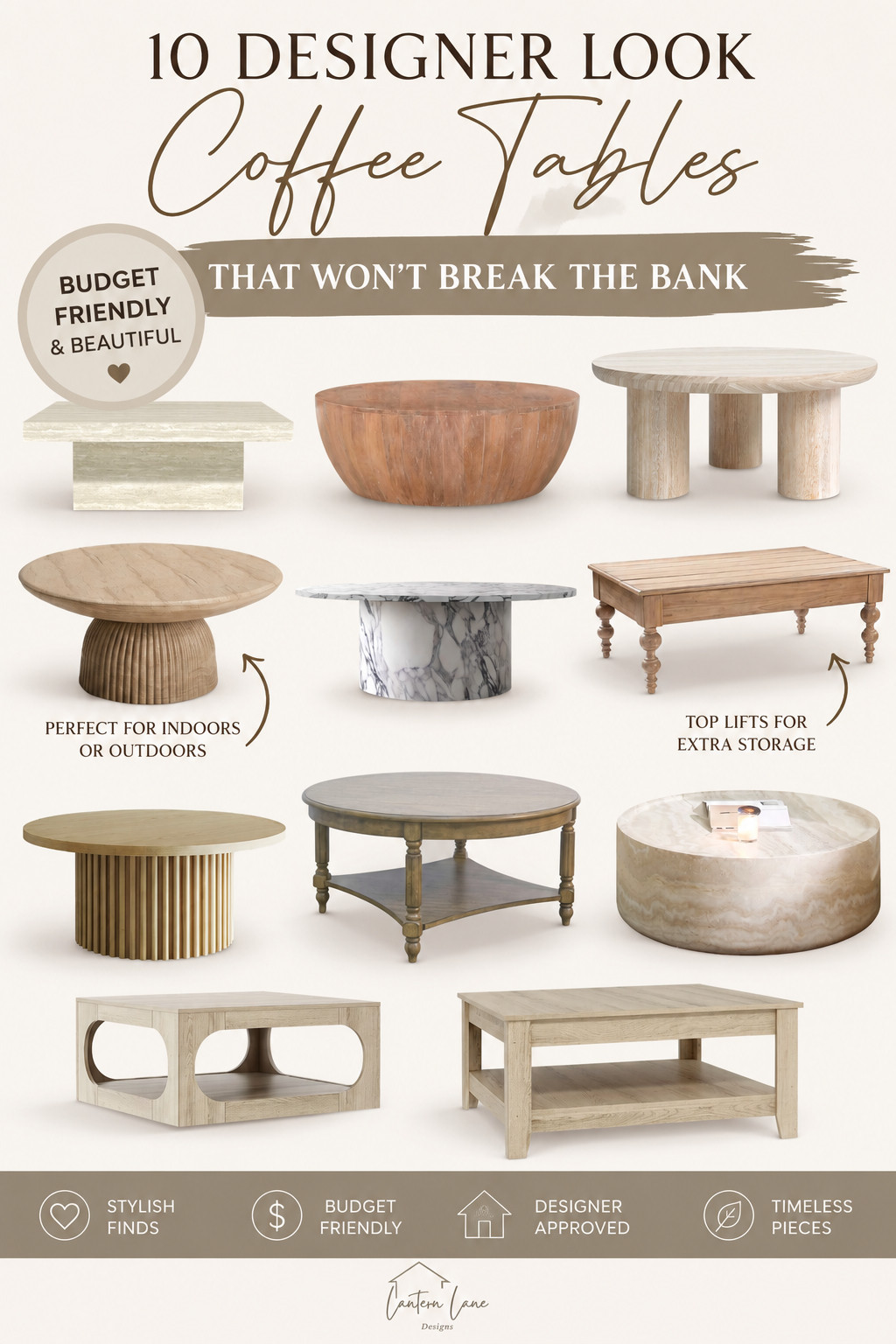 You don't need a designer budget to get a high-end living room. These stunning coffee tables have the look of luxury without the luxury price tag. From marble-inspired styles to hidden storage and modern organic designs, these are the budget finds interior designers would actually approve of. Save this for your next living room makeover! 

 #LTKHome #LTKSaleAlert