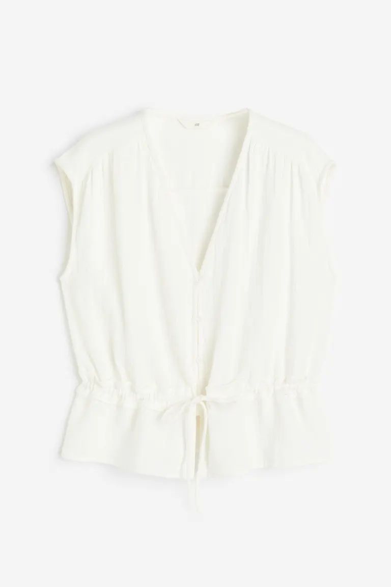Crinkled Cotton Blouse | H&M (US + CA)
